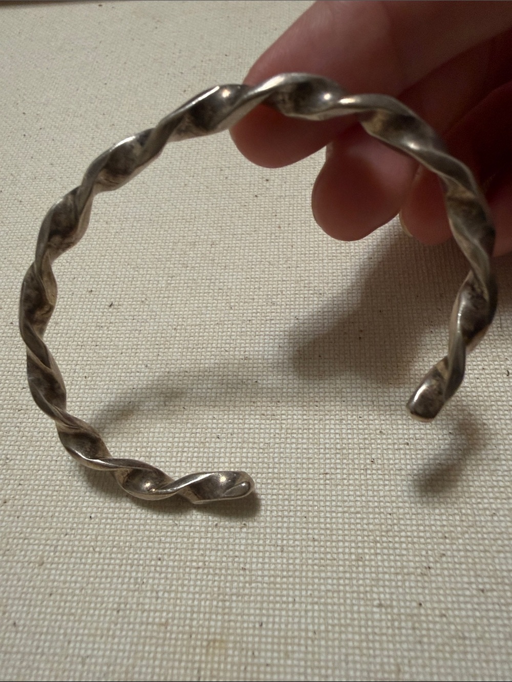 Sterling Silver Twisted Open Cuff Bracelet Not marked - Picture 5 of 16